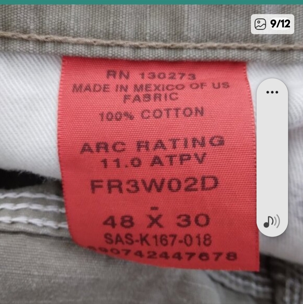 Wrangler | 48X30 Riggs Workwear FR Utility Carpenter Pants KhakiI - Picture 3 of 12